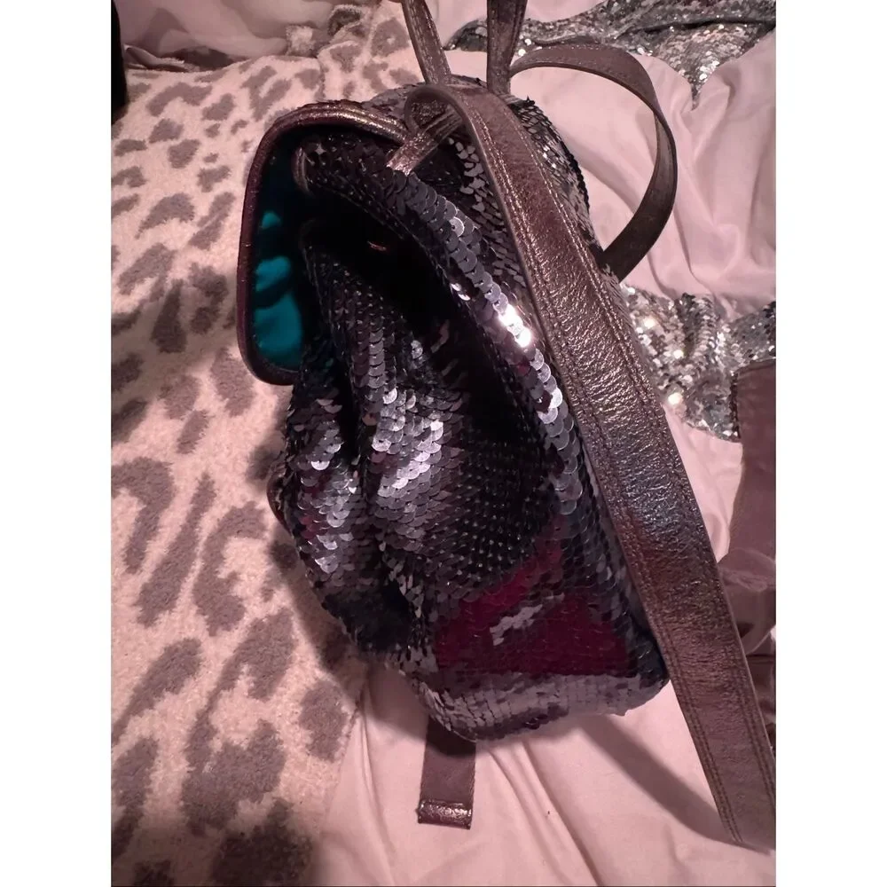Coach vintage spotlight blue sequin Backpack minibag shoulder bag Y2K VTG